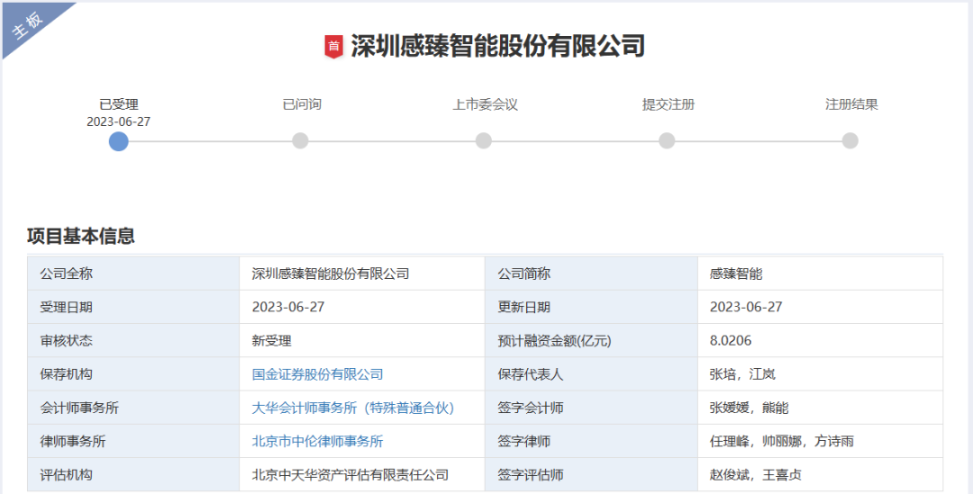 感臻智能深主板IPO获受理！主打家庭多媒体智能终端，拟募资超8亿