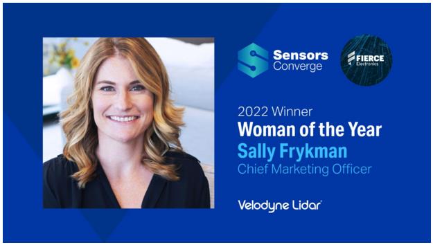 Velodyne Lidar首席营销官Sally Frykman荣获Sensors Converge年度女性奖