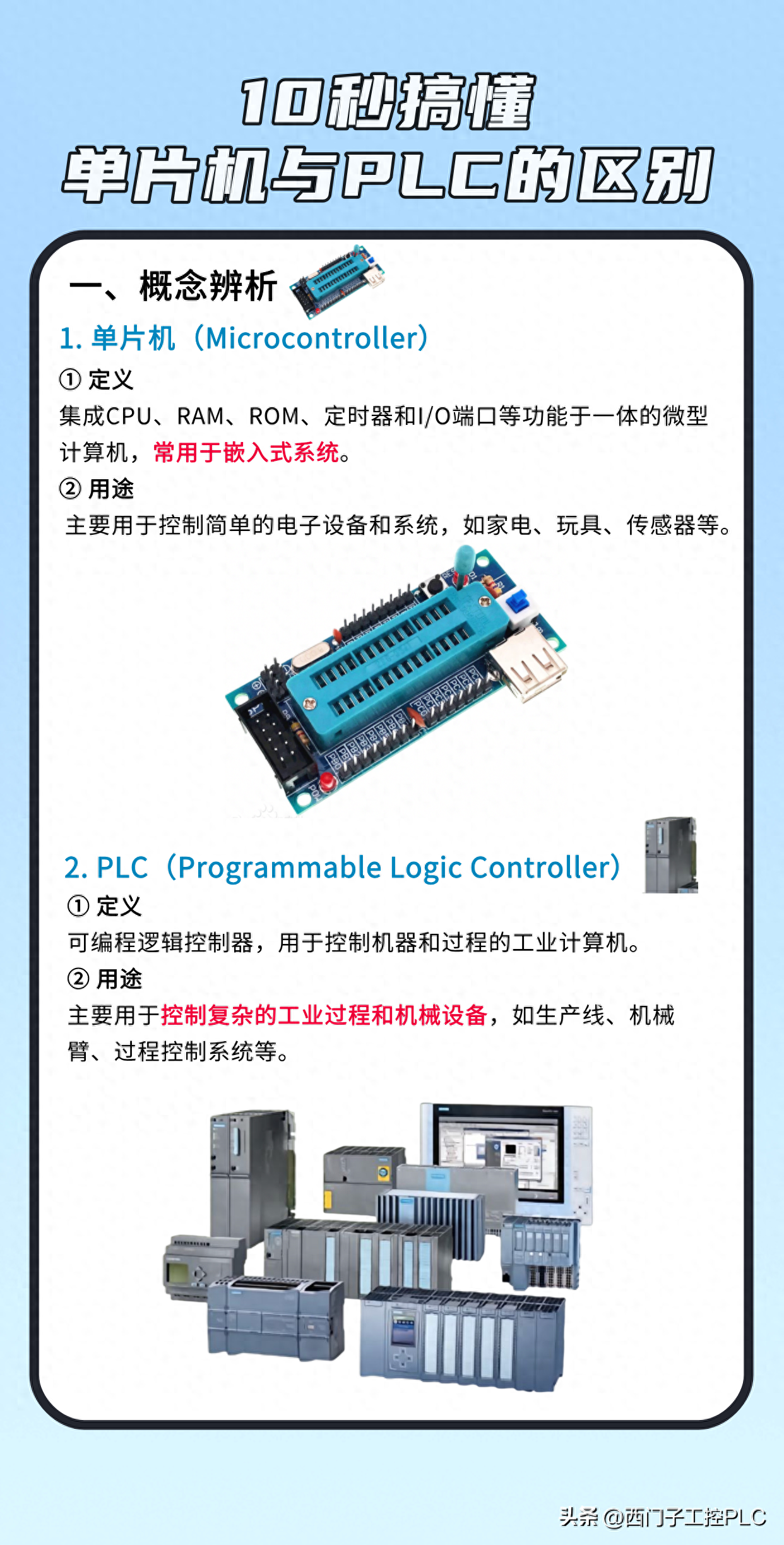 10秒钟搞懂单片机与plc的区别