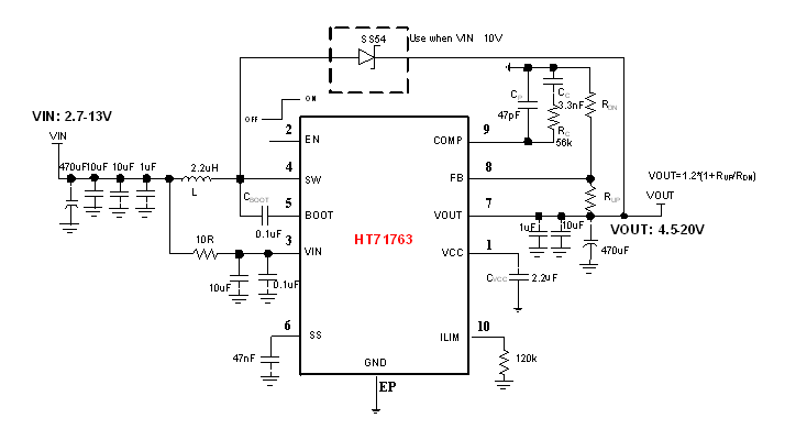 HT71763｜20V/15A 全集成同步升压 IC，便携大功率电源方案首选