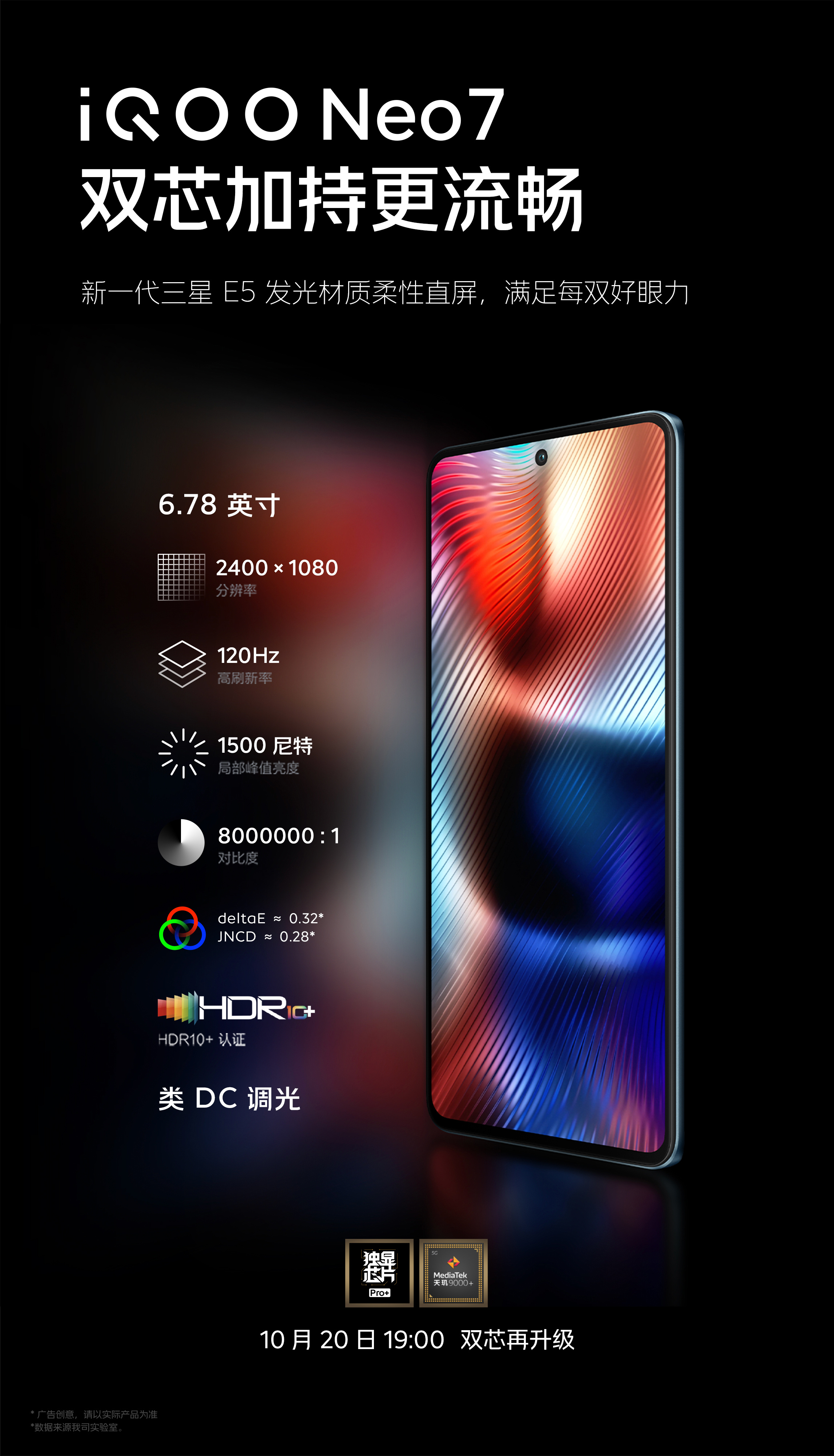 iQOO Neo7 明日发布，双芯再进化