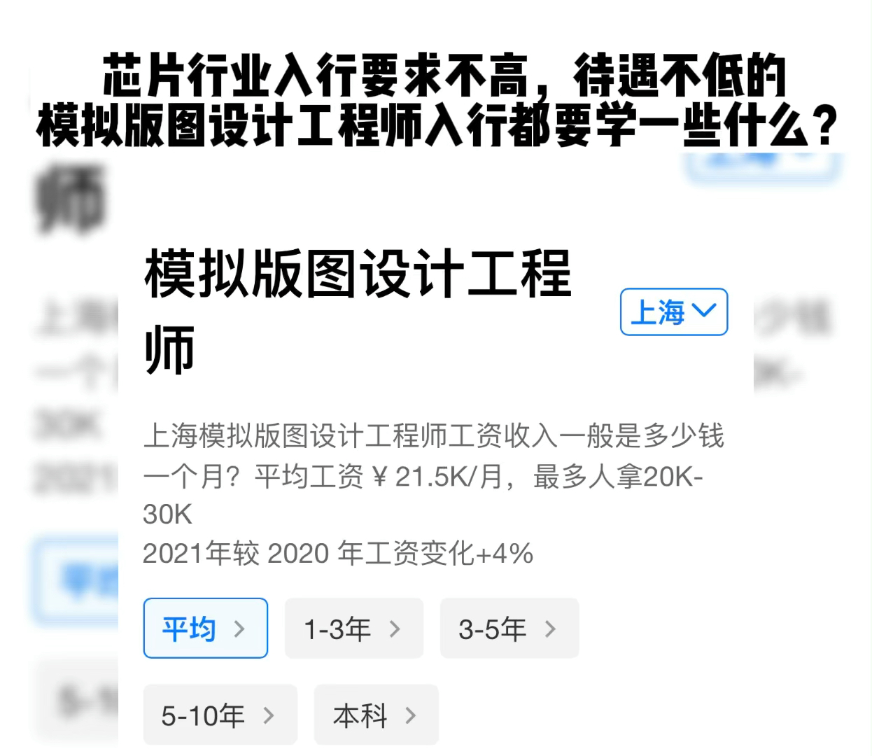 芯片行业入行要求不高，年入30w➕的特殊岗位要学些啥？ 芯片 模拟版图设计工程师
