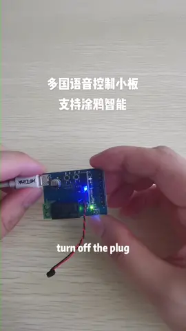 多国语音控制继电器模块，支持十国语言，支持涂鸦智能物联网 智能家居