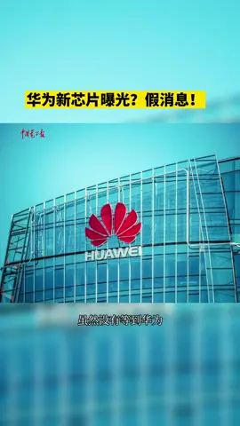 华为新芯片曝光？假消息！华为芯片海思