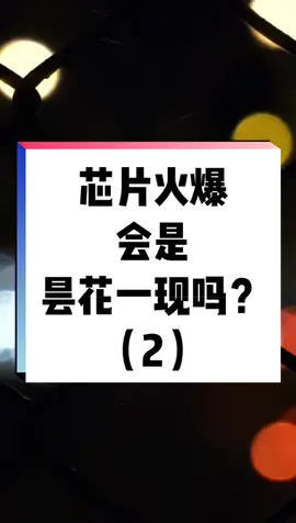 芯片企业成长和商业成功需较长周期，该特点会平缓化无序的大涨大落。未来5-10年靠投入，再远靠市场地位芯片