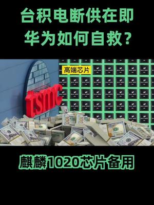 台积电断供在即，华为如何自救？华为 芯片 台积电