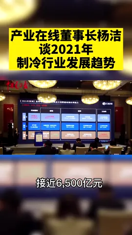听产业在线董事长杨洁谈2021制冷行业发展趋势。制冷 发展 家电