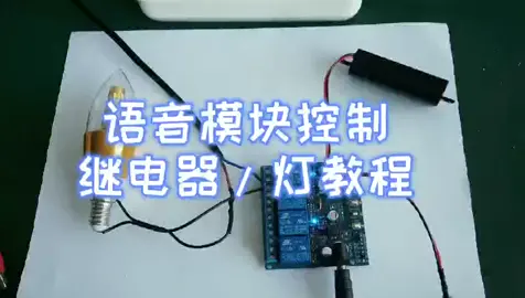语音模块控制继电器电子技术 ai语音模块 智能家居 智能家居智能生活 智能制造 科技 智能音箱
