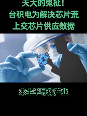 台积电上交全部数据，最后利好的是谁？台积电 芯片 5nm 抖音学习课代表
