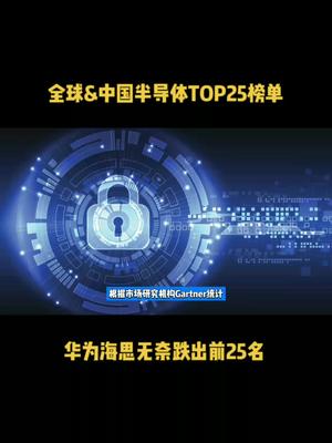 全球&中国半导体TOP25榜单，华为海思无奈跌出前25名芯片 半导体 科技 资讯 中国芯片