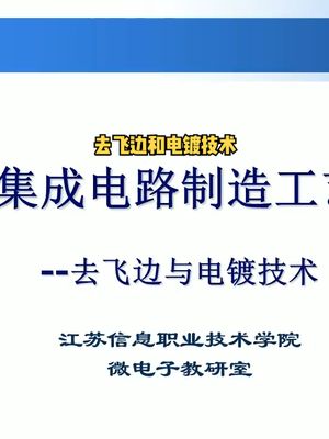 去飞边和电镀技术