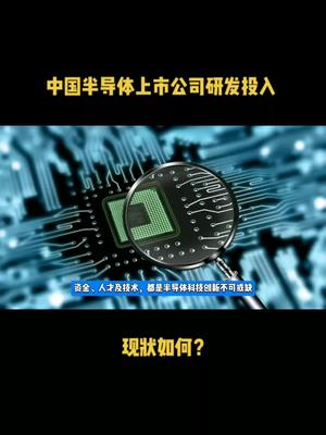 中国半导体上市公司研发投入现状如何？哪一家研发投入最多！芯片 半导体 集成电路 科技