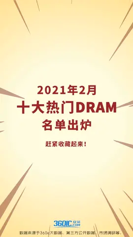 DRAM 价格暴涨！近期哪些型号最热门？(2021.3.1-3.5)存储 芯片 涨价 半导体