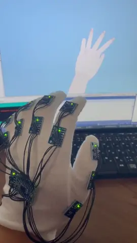 一堆MPU6050组成的手指动作识别传感器 单片机 电子技术 硬件