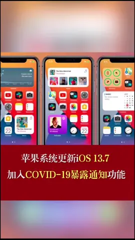 苹果系统更新iOS13.7加入COVID-19暴露通知功能苹果 苹果ios13