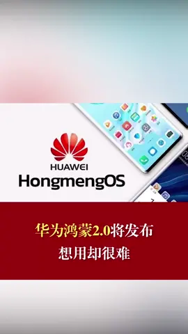 华为 华为鸿蒙2.0将发布，想用却很难