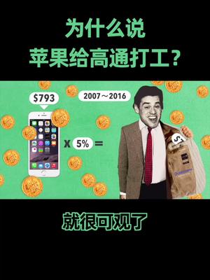 每买一部iPhone，苹果就给高通多打一次工。iPhone 数码