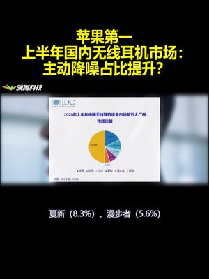 苹果第一上半年国内无线耳机市场：主动降噪占比提升