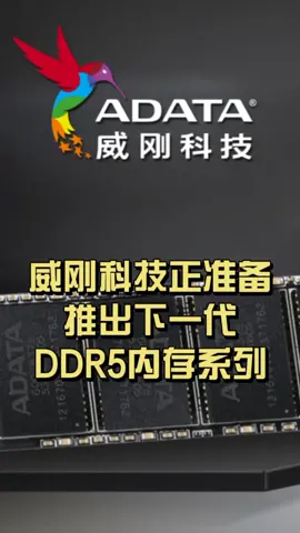 威刚科技正准备推出下一代DDR5内存系列科技新闻