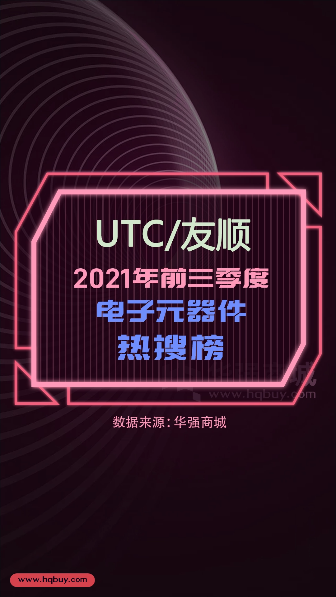 电子元器件热搜榜 UTC友顺 2021年1-9月型号热搜榜TOP15 数据可视化 电子元器件 芯片 排行榜