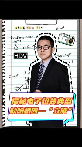 5个你不知道的，造成电子组装典型缺陷“立碑”的根因。今天给大家揭晓👌元器件 半导体