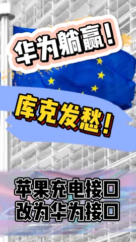 华为这次躺赢！库克发愁苹果手机充电接口必须改为“华为接口”科技 手机 华为 iphone