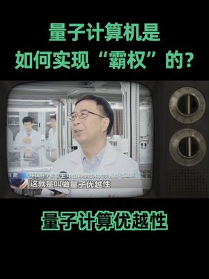 量子计算机在特定场景下，对经典计算具有碾压级别的优势，被称为“量子霸权”。 量子计算机 九章